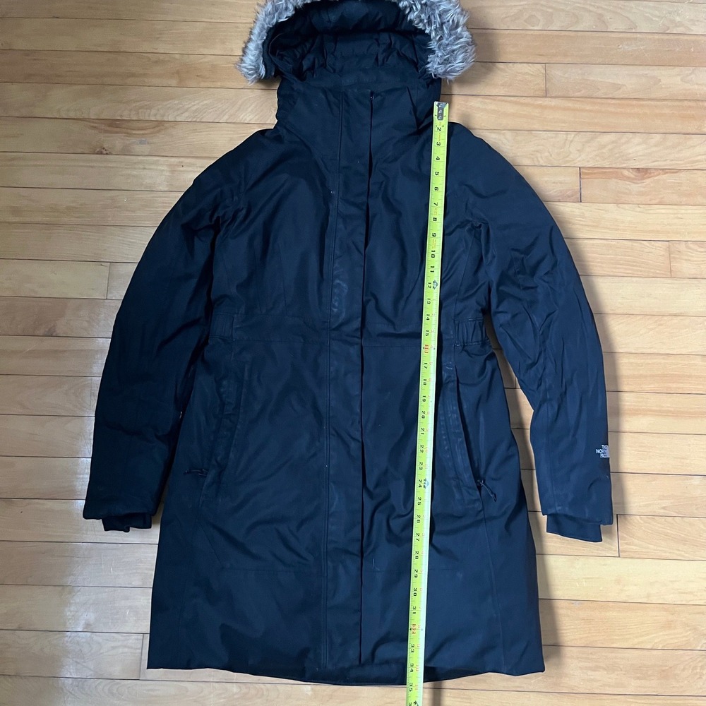 The North Face Arctic Parka Womens Small Black Down Waterproof Faux Fur Hood - Picture 4 of 8
